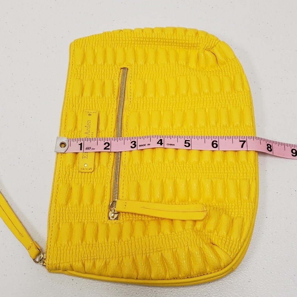 Elizabeth Arden Yellow Cosmetic Zippered Makeup Bag - Picture 5 of 6